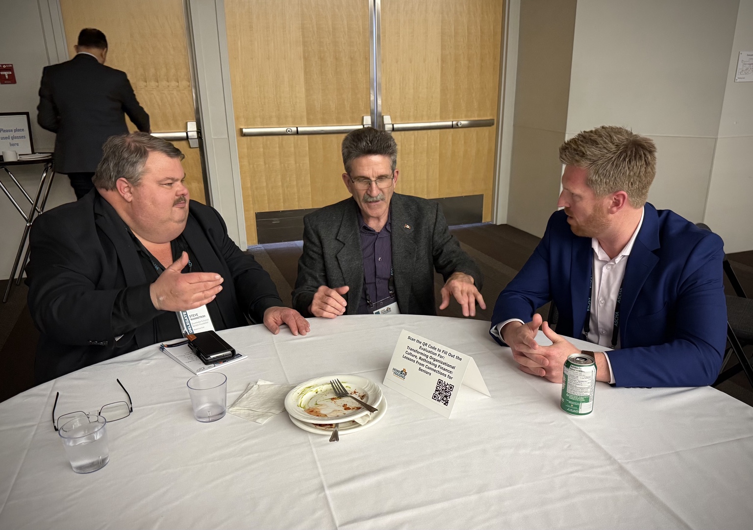 Dusty Myshrall listening during a rural leadership roundtable
